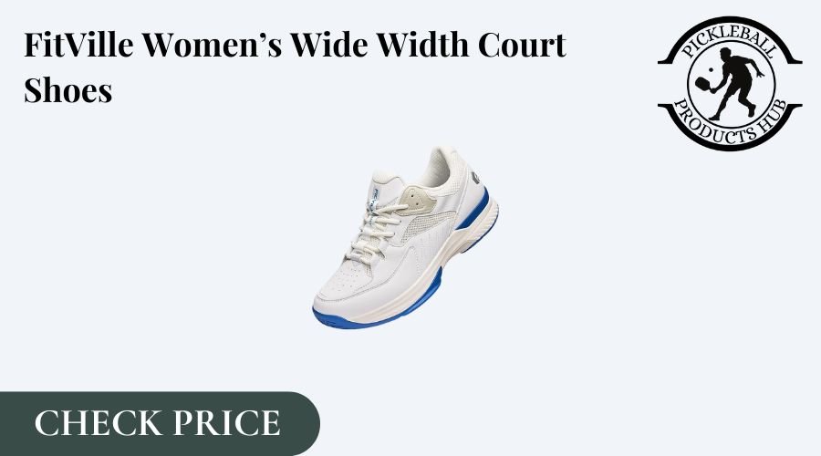 FitVille Women's Wide Width Court Shoes